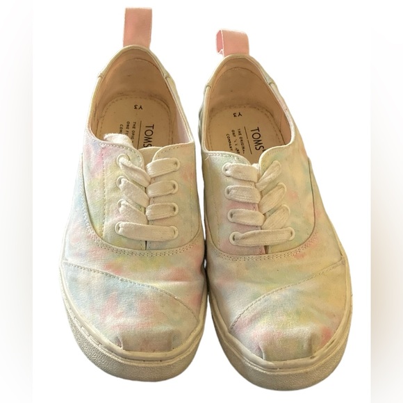 Toms Other - Toms Cordones Cupsole Youth 3 Sneakers Multicolor Canvas Round‎ Toe Lace Up